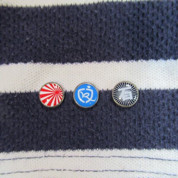 Vintage Rocawear Shirt Mens 2XL Cream Blue Striped Polo Golf Preppy Coastal 90s - Picture 5 of 12